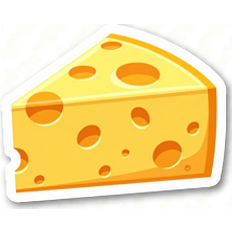 PSD un pezzo di formaggio su cui c'è la parola formaggio