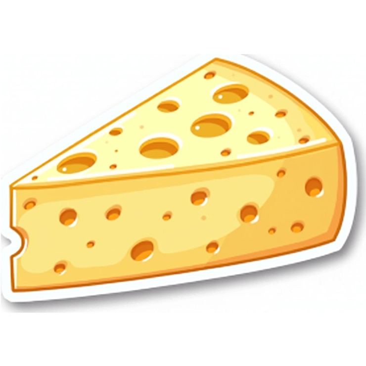 PSD un pezzo di formaggio su cui c'è la parola formaggio
