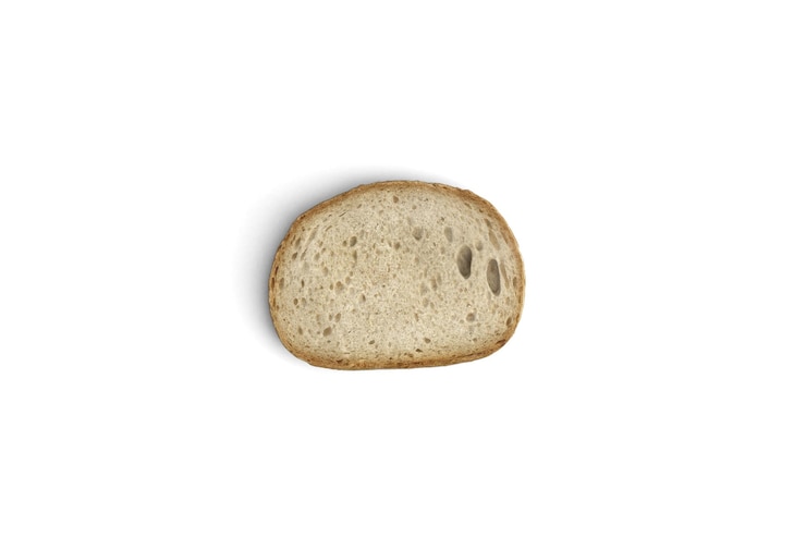 PSD un pezzo di pane con un buco al centro