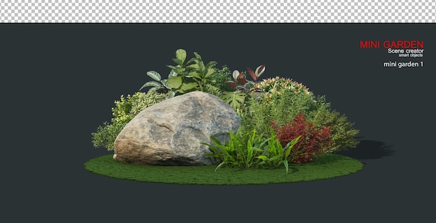 Un piccolo giardino con molte piante