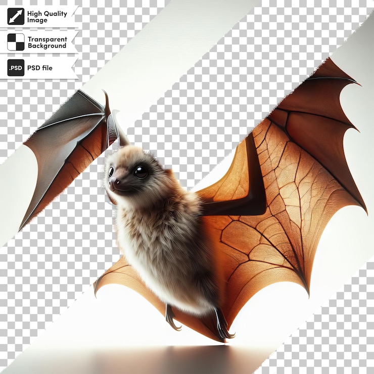 PSD un pipistrello con la parola pipistrello sopra