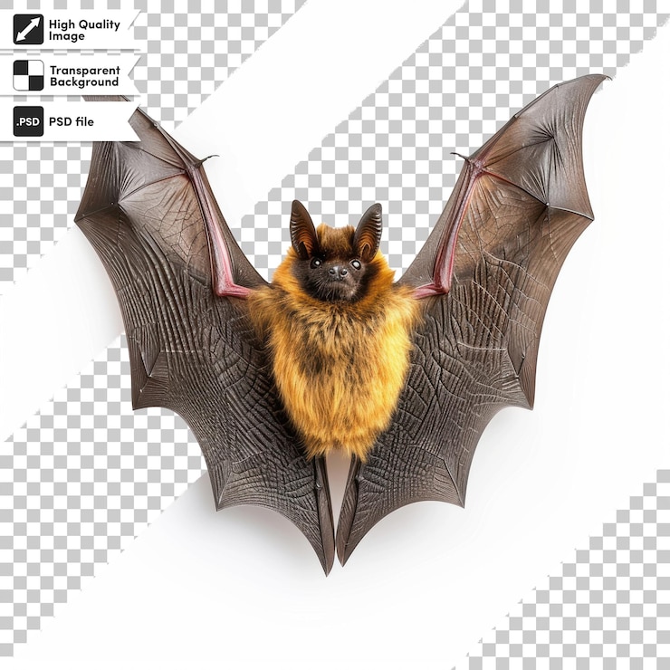 PSD un pipistrello con sopra la parola pipistrello