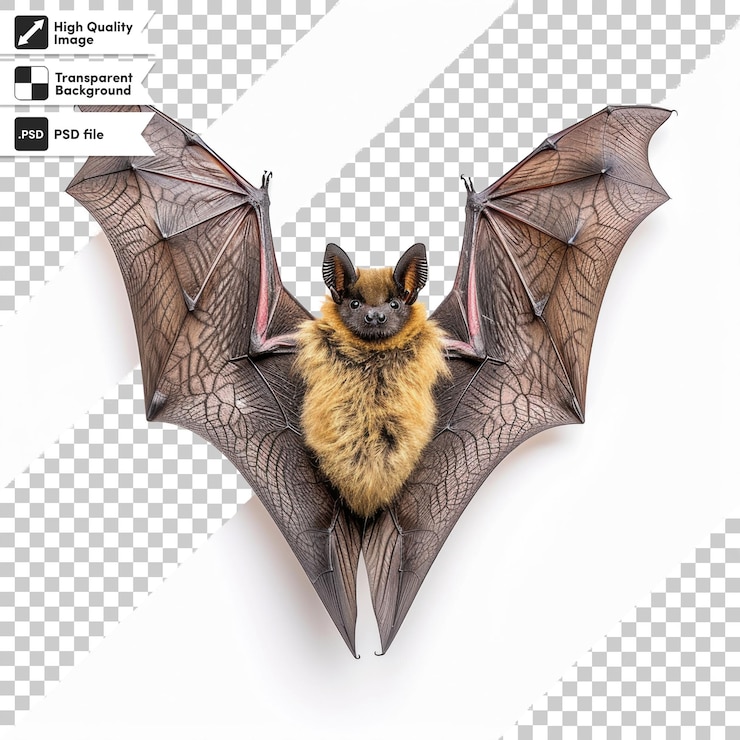PSD un pipistrello con sopra la parola pipistrello