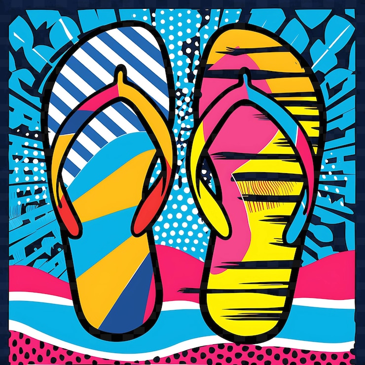 PSD un poster colorato con un paio di scarpe