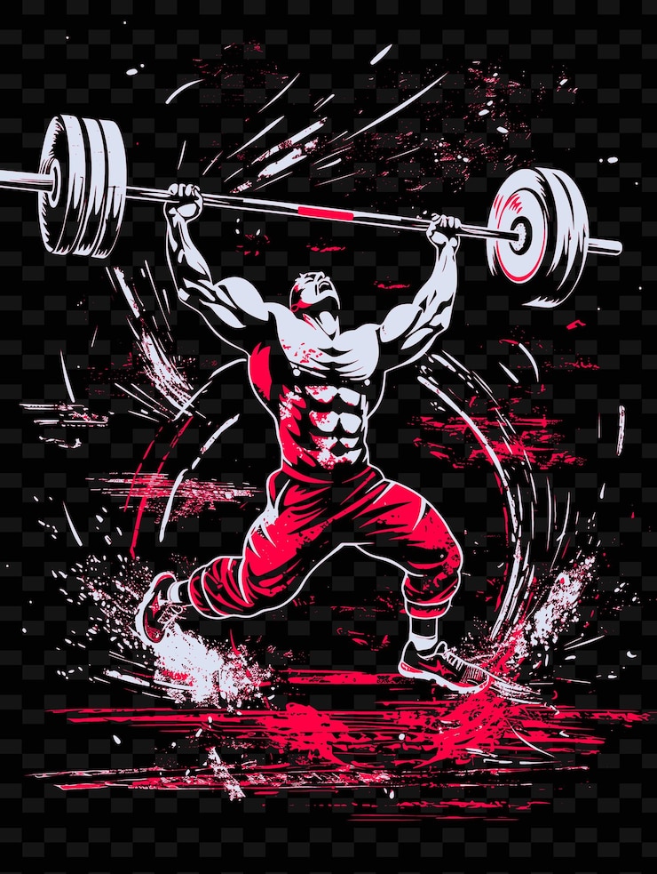 PSD un poster di un uomo che solleva un barbell con le parole body lift su di esso