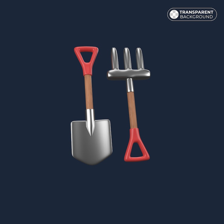 PSD un poster nero e blu con una spatola e una spatula