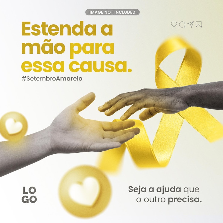 PSD un poster per allunga la mano a questa causa settembre giallo