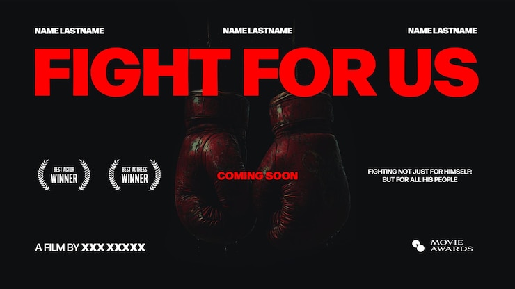 PSD un poster per il film che dice giusto per il titolo per il film