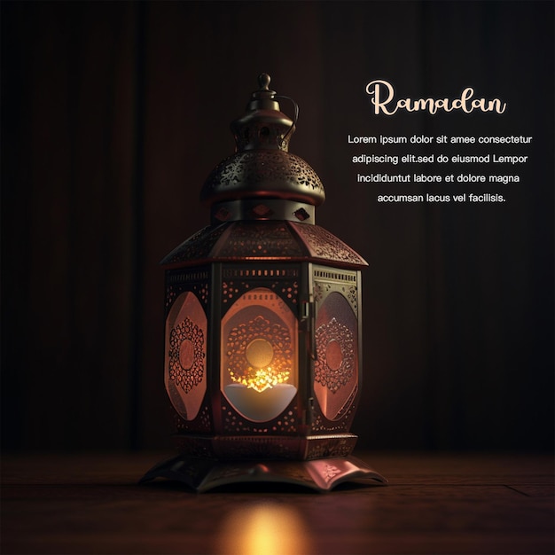 Un poster per il ramadan con sopra il titolo ramadan.