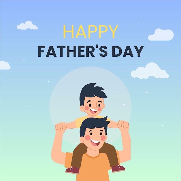 Un poster per la Festa del Padre con una felice Festa del padre