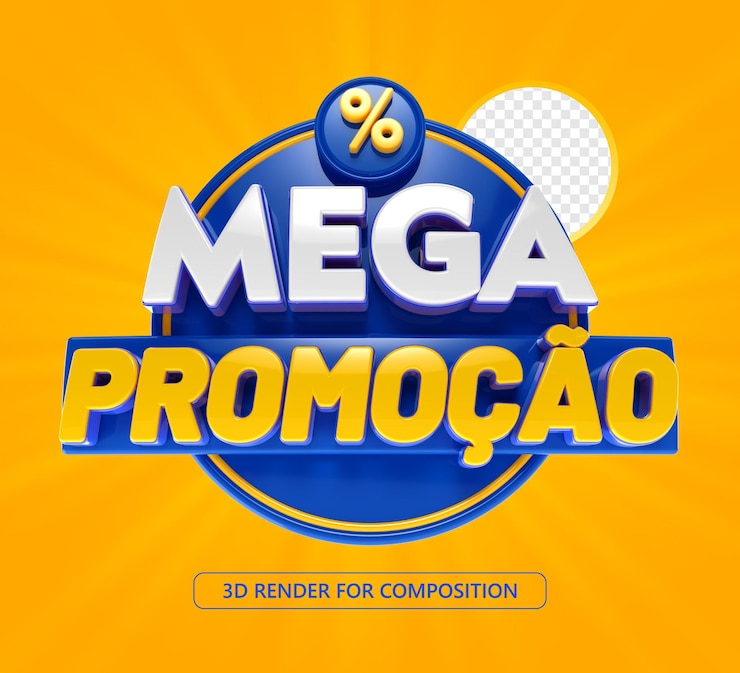 PSD un poster per la mega promozione in brasile