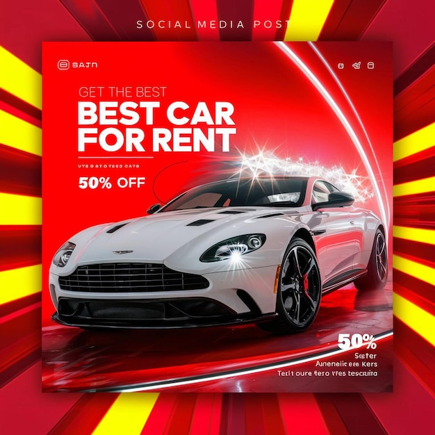 un poster per la migliore auto in affitto