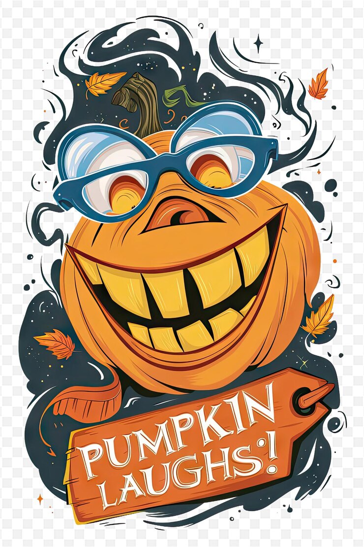 PSD un poster per la patch di zucca con un segno di halloween felice