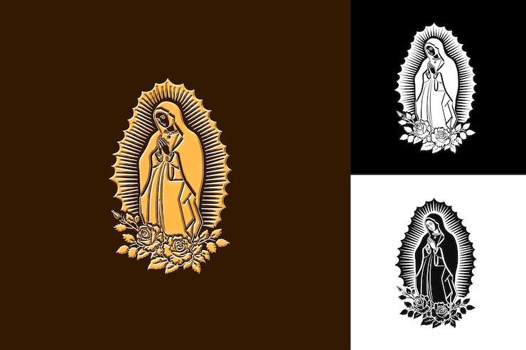 PSD un poster per la vergine maria della vergine