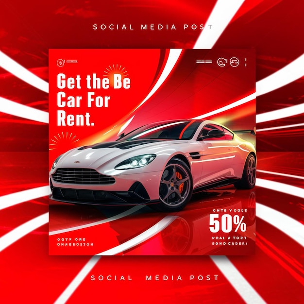 un poster per ottenere l'auto sia l'auto in affitto