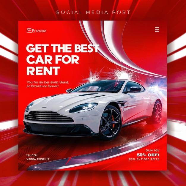 un poster per ottenere la migliore auto in affitto