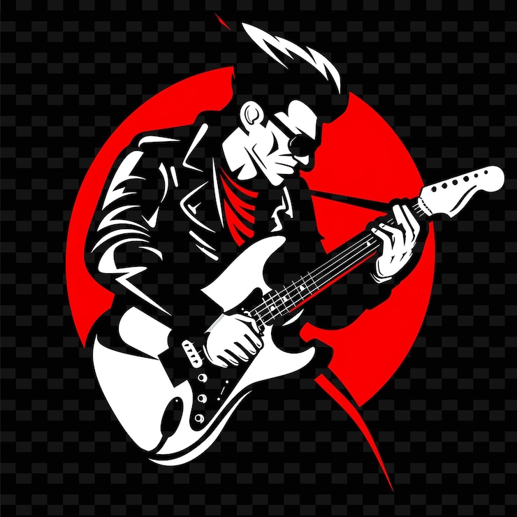 PSD un poster per un chitarrista chiamato l'eroe della chitarra