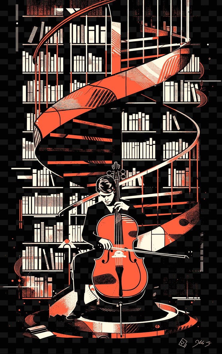 PSD un poster per un festival musicale chiamato " il violino "