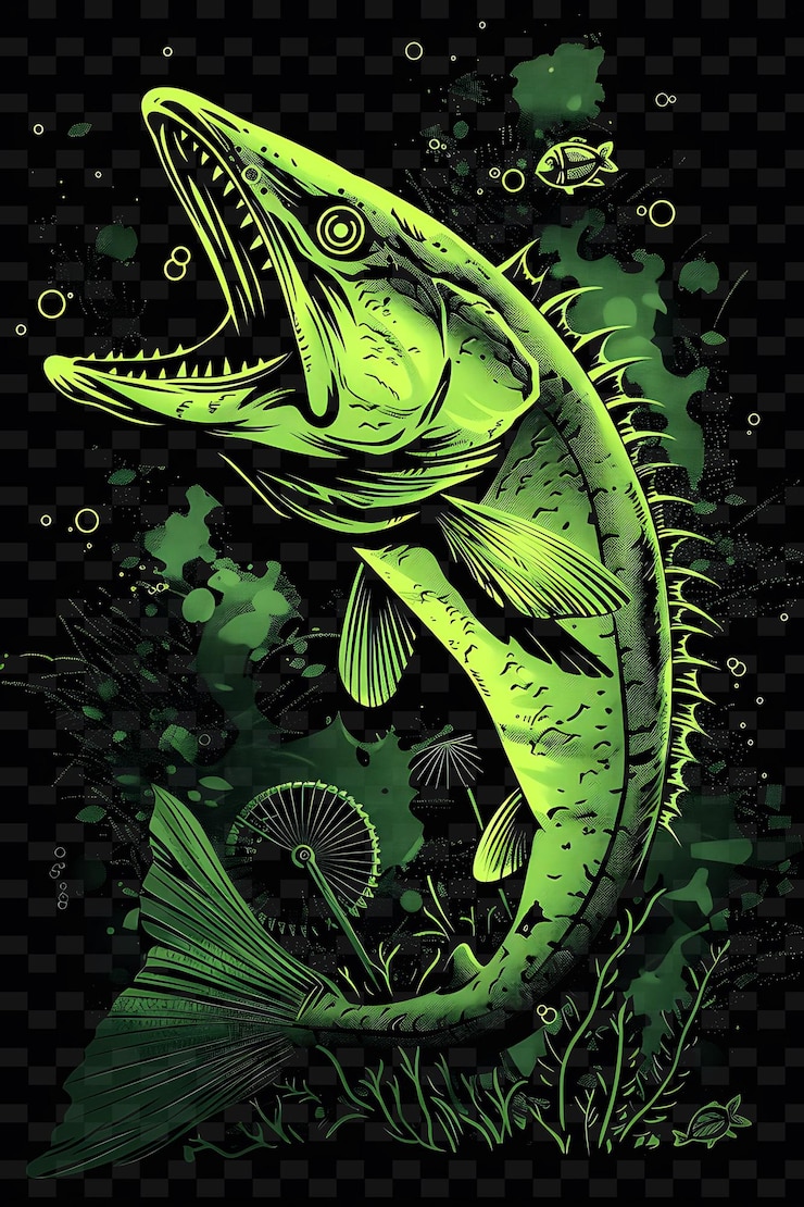 PSD un poster per un pesce su cui c'è la parola pesce