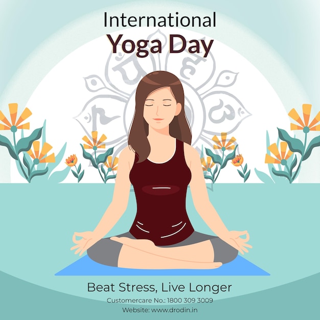 un poster per una giornata di yoga che dice giornata internazionale di yoga