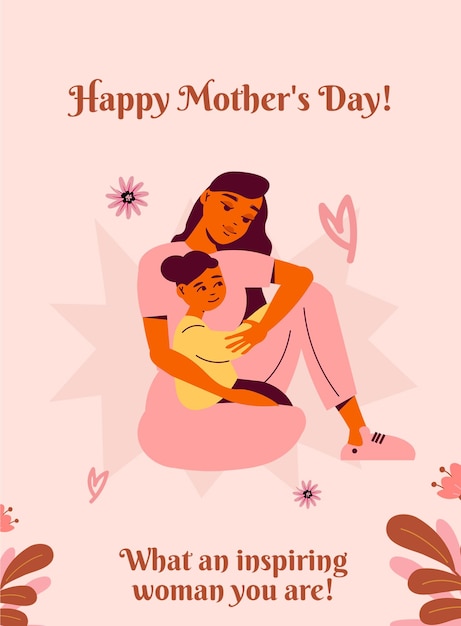 un poster per una madre e il suo bambino per la Giornata delle Madri