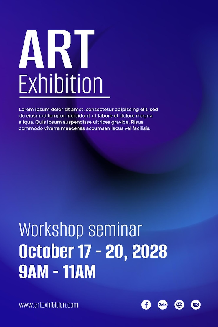 PSD un poster per una mostra d'arte