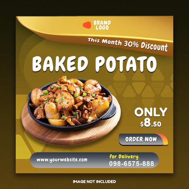 Un poster per una patata al forno.