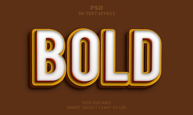 Un poster psd con effetto testo in grassetto