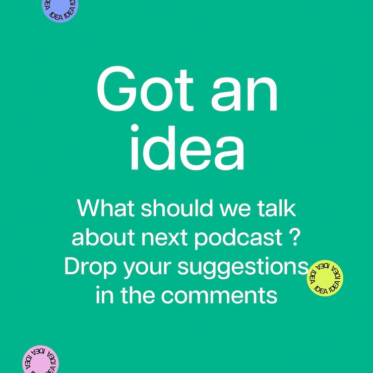 PSD un poster verde con le parole ho avuto un'idea su un'idea