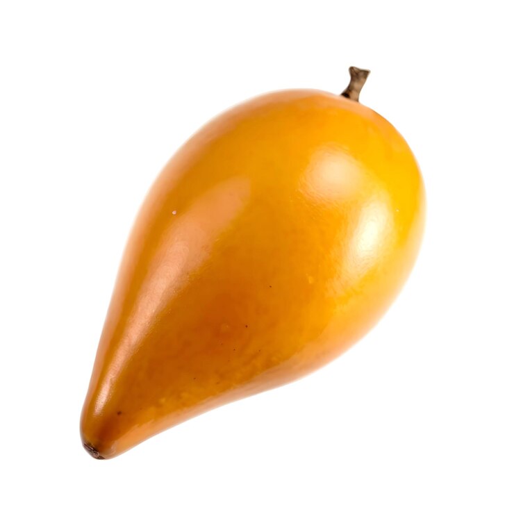 PSD un primo piano vibrante di uno sfondo trasparente liscio di frutta di canistello giallo dorato