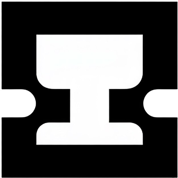 un puzzle bianco con un simbolo che dice " x "