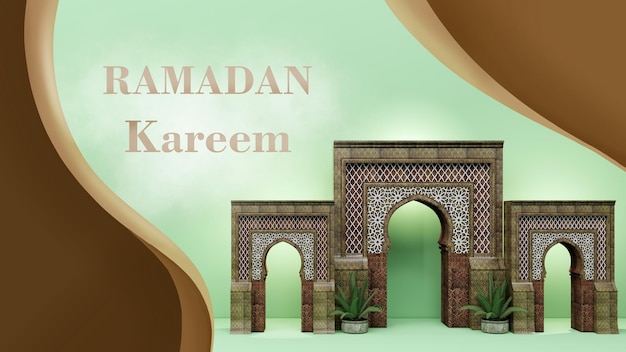 Un ritaglio di carta di una moschea con le parole ramadan ramadan scritte sopra.