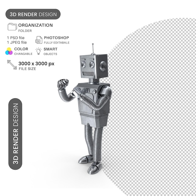 un robot con un robot sullo schermo e le parole " robot " sullo schermo