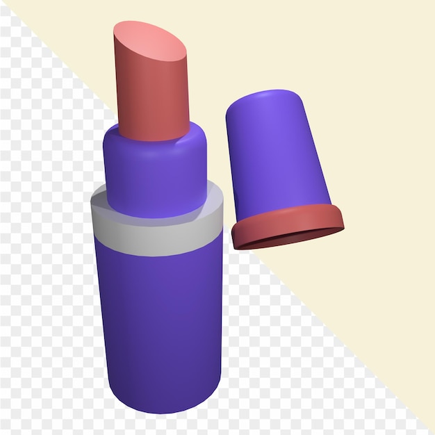 Un rossetto rosa e uno specchio su uno sfondo rosa