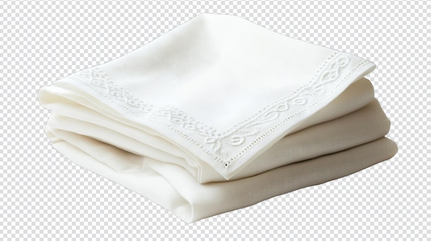 Un set di eleganti tovaglioli di lino bianco perfetti per le cene e le occasioni speciali che aggiungono un tocco di classe alla tua tavola