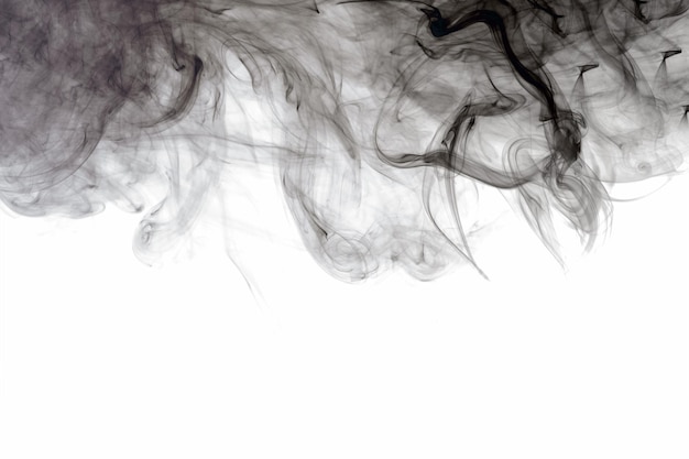 un taglio di fumo su uno sfondo trasparente in formato PNG