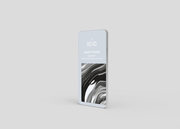 Un telefono bianco con uno schermo che dice 10:10.