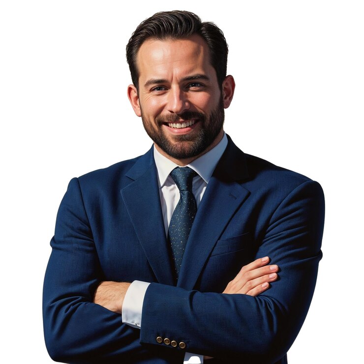 PSD un uomo caucasico di mezza età con i capelli corti scuri e la barba png image sfondo trasparente