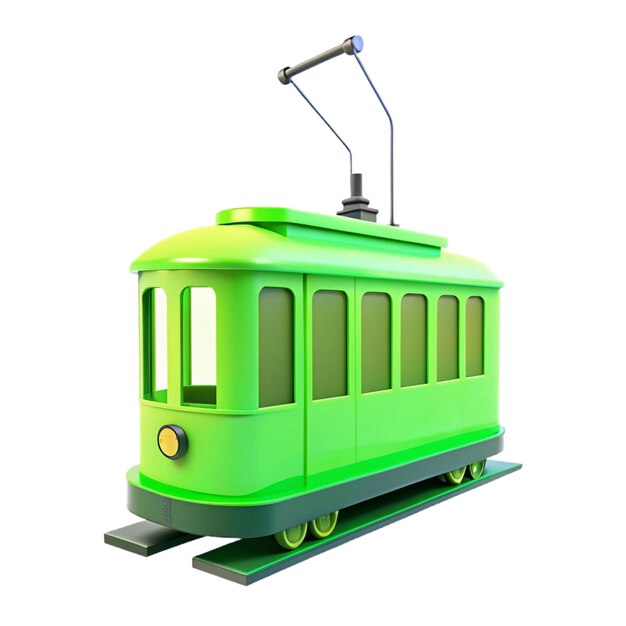 un vagone del tram verde con il numero 3 sulla parte anteriore