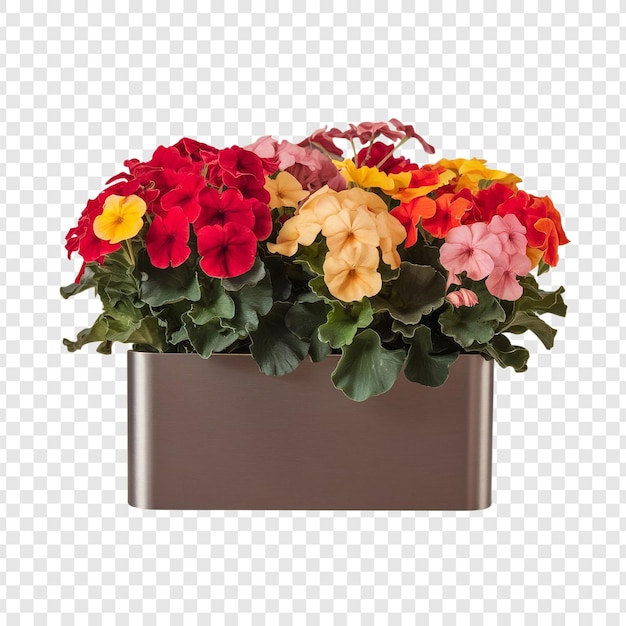Un vaso di piante minimalista con fiori luminosi