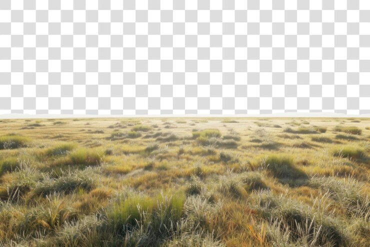 PSD un vasto paesaggio erboso illuminato dal sole