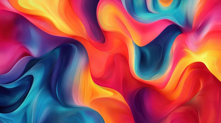 PSD un vibrante astratto fa girare una sinfonia di colori
