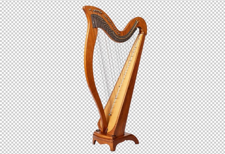 PSD un violino lucidato poggia su un png