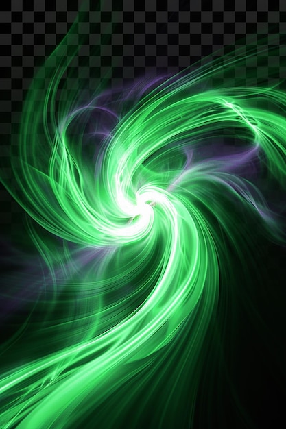 Un vortice di aurore radiante su uno sfondo trasparente