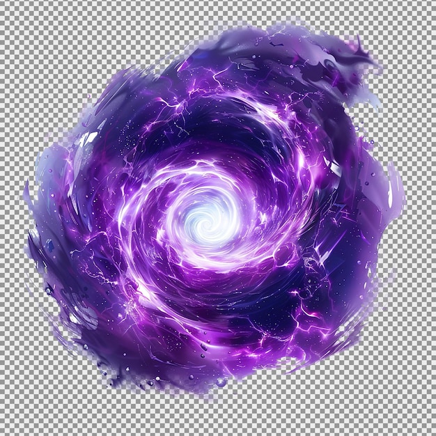 Un vuoto cosmico viola traslucido vuoto spirale astratta emanazione luminosa icona fantasia simbolo visivo