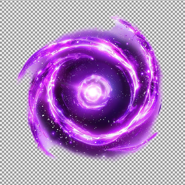 Un vuoto cosmico viola traslucido vuoto spirale astratta emanazione luminosa icona fantasia simbolo visivo