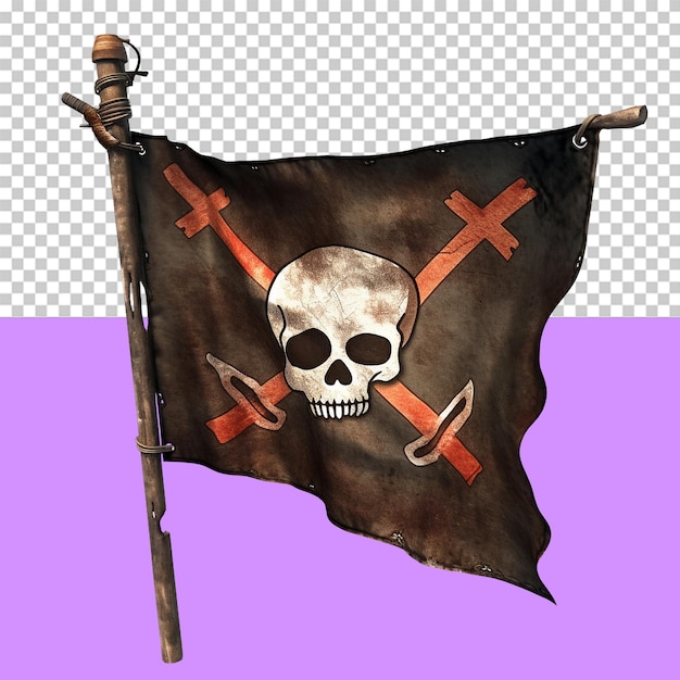Una bandiera pirata oggetto isolato sfondo trasparente