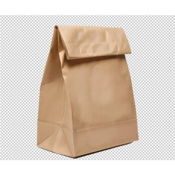 PSD una borsa di carta marrone con una borsa marrone su di essa