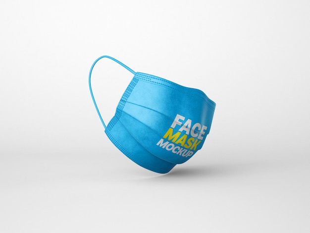 una borsa di plastica blu e bianca con la faccia su di essa