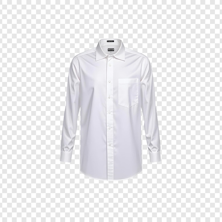 PSD una camicia bianca con una camicetta bianca su uno sfondo a scacchi